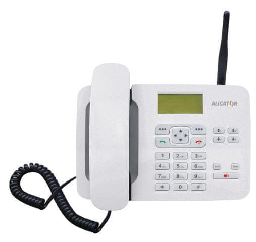 Aligator T100 (stolní GSM telefon), biely - rozbalené